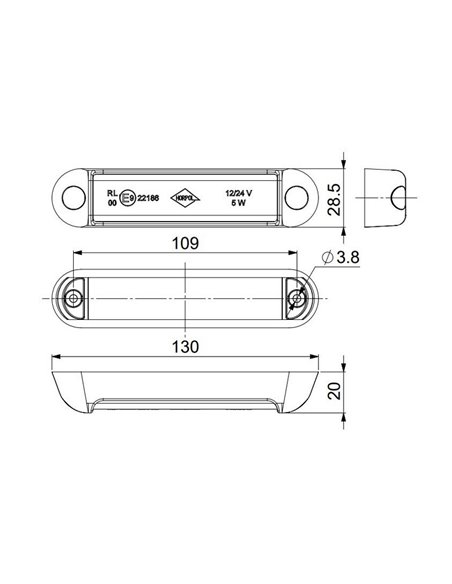 Juego de luces diurnas LED LDR 2783, 12/24V homologado RL IP68