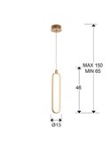 Lámpara de techo LED COLETTE, aluminio cepillado 13W 1.170lm 3.000K IP20 Oro rosado
