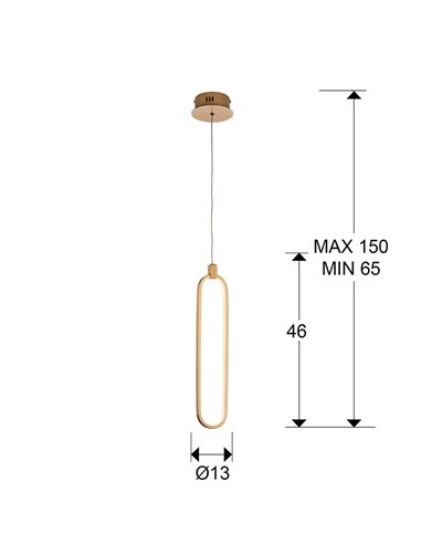 Plafonnier LED COLETTE, aluminium brossé 13 W 1 170 lm 3 000 K IP20 Or rose