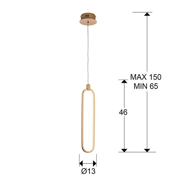 Lámpara de techo LED COLETTE, aluminio cepillado 13W 1.170lm 3.000K IP20 Oro rosado