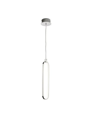 Lámpara colgante LED COLETTE, aluminio cepillado 13W 1.170lm 3.000K IP20 Cromo