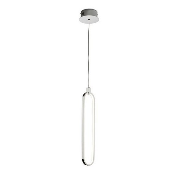 Luminária pendente LED COLETTE, alumínio escovado, 13W, 1.170lm, 3.000K, IP20, cromada