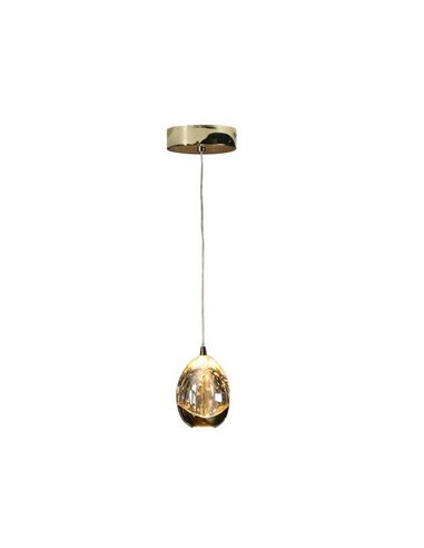 Lámpara de techo 1 luz ROCIO pantalla efecto gota, LED 5W LED 480lm 3000K IP20 Dorado