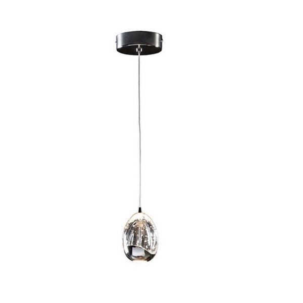 Lámpara colgante 1 luz ROCIO pantalla con burbujas decorativas, LED 5W LED 480lm 3000K IP20 Negro