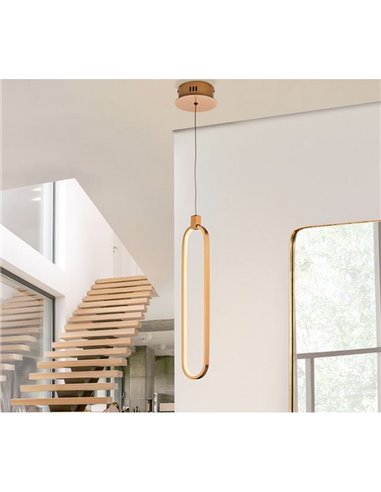Lámpara de techo LED COLETTE, aluminio cepillado 13W 1.170lm 3.000K IP20 Oro rosado