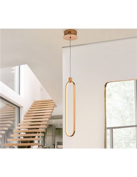 Lámpara de techo LED COLETTE, aluminio cepillado 13W 1.170lm 3.000K IP20 Oro rosado