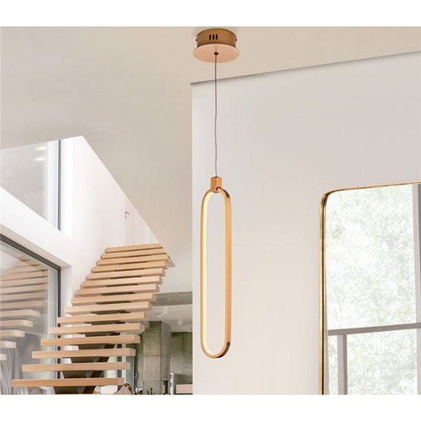Lámpara de techo LED COLETTE, aluminio cepillado 13W 1.170lm 3.000K IP20 Oro rosado