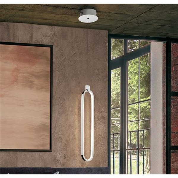 Suspension LED COLETTE, aluminium brossé 13 W 1 170 lm 3 000 K IP20 chromé