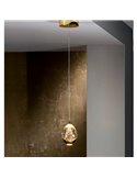 Lámpara de techo 1 luz ROCIO pantalla efecto gota, LED 5W LED 480lm 3000K IP20 Dorado