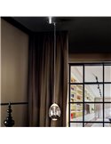 Lámpara colgante 1 luz ROCIO pantalla con burbujas decorativas, LED 5W LED 480lm 3000K IP20 Negro