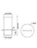 Lámpara colgante LED SUN II negra 30W 3000K 2920Lm regulable 3 Step DIM, mediana Ø60cm