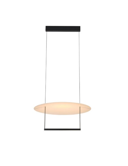 Suspension LED SUN II, noire, 30 W, 3 000 K, 2 920 lm, dimmable, 3 niveaux d'intensité, taille moyenne, Ø 60 cm