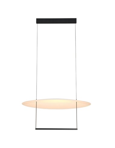 Lámpara colgante LED SUN II negra 39W 3000K 3510Lm regulable 3 Step DIM, grande Ø80cm