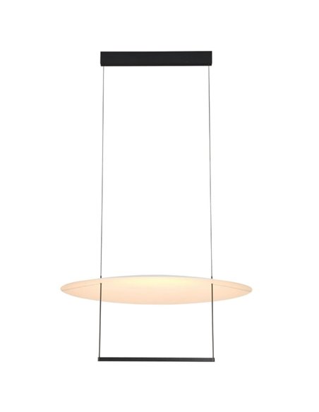 Lámpara colgante LED SUN II negra 39W 3000K 3510Lm regulable 3 Step DIM, grande Ø80cm