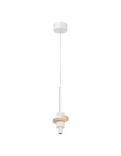 Lámpara colgante LED BETTY blanca 7W 3000K 840Lm con alabastro, altura regulable