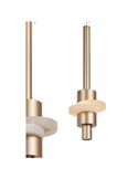 Lámpara colgante LED BETTY oro 7W 3000K 840Lm con alabastro, altura regulable