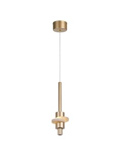 Lámpara colgante LED BETTY oro 7W 3000K 840Lm con alabastro, altura regulable