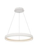 Lámpara colgante LED FLATS pequeña 1 aro blanca 42W 3000K 5290Lm TRIAC Ø58,7cm
