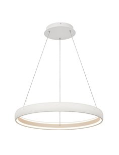 Lámpara colgante LED FLATS pequeña 1 aro blanca 42W 3000K 5290Lm TRIAC Ø58,7cm