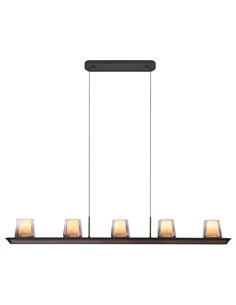 Lámpara colgante LED ALABASTRO pequeña 55W 3000K 4500Lm dimmable TRIAC, barra 102cm