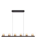 Lámpara colgante LED ALABASTRO grande 62W 3000K 5000Lm dimmable TRIAC, barra 127cm