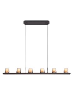 Lámpara colgante LED ALABASTRO grande 62W 3000K 5000Lm dimmable TRIAC, barra 127cm