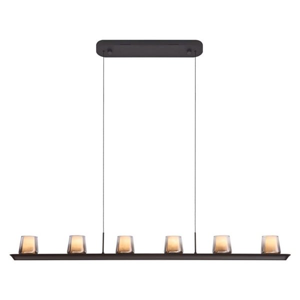 Lámpara colgante LED ALABASTRO grande 62W 3000K 5000Lm dimmable TRIAC, barra 127cm