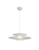 Colgante LED de doble disco ESTRELLA blanco 12W 3000K 900Lm TRIAC Ø50cm
