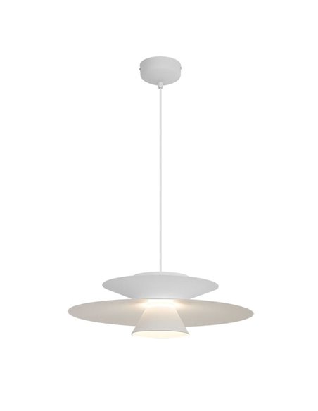 Colgante LED de doble disco ESTRELLA blanco 12W 3000K 900Lm TRIAC Ø50cm