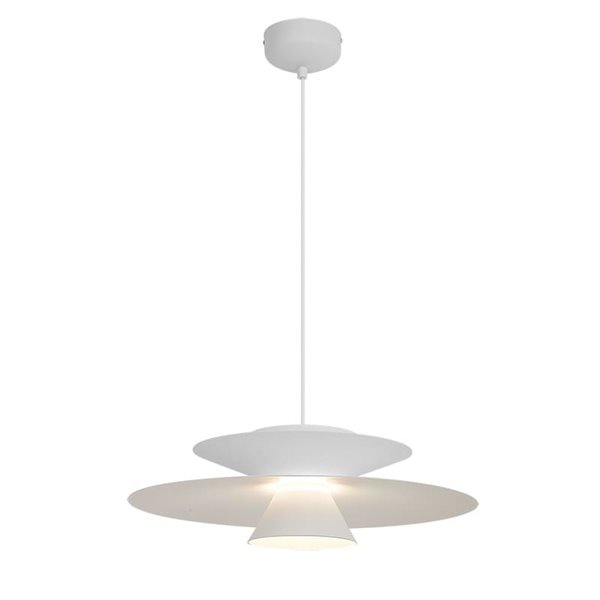 Colgante LED de doble disco ESTRELLA blanco 12W 3000K 900Lm TRIAC Ø50cm