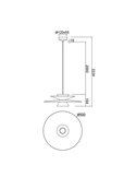 Colgante LED de doble disco ESTRELLA blanco 12W 3000K 900Lm TRIAC Ø50cm