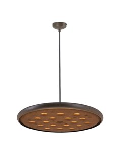 Luminária pendente acústica LED 20W ACUSTIC cor café, painel absorvente, 3000K 2250Lm, dimerizável por TRIAC