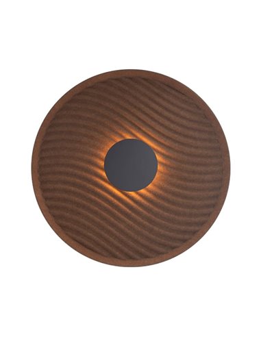 Applique murale LED circulaire ondulée, coloris café ACUSTIC, Ø 45 cm, 5 W, 3 000 K, 400 lm