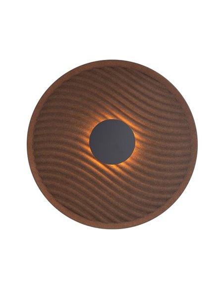 Aplique LED acústico circular ondulado ACUSTIC café Ø45cm, 5W 3000K 400Lm