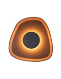 Applique murale LED de forme géométrique irrégulière, coloris café ACUSTIC, Ø 26 cm, 5 W, 3 000 K, 400 lm