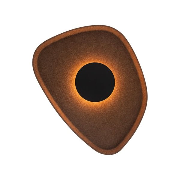 Aplique LED acústico forma pétalo ACUSTIC café Ø30cm, 5W 3000K 400Lm
