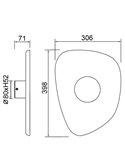 Aplique LED acústico forma pétalo ACUSTIC café Ø30cm, 5W 3000K 400Lm