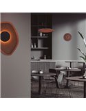 Luminária de parede acústica LED, formato pétala, ACUSTIC, cor café, Ø30cm, 5W 3000K 400Lm