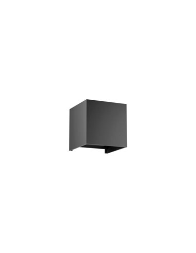 Aplique LED exterior cuadrado DAVOS gris oscuro 12W 3000K 1100Lm