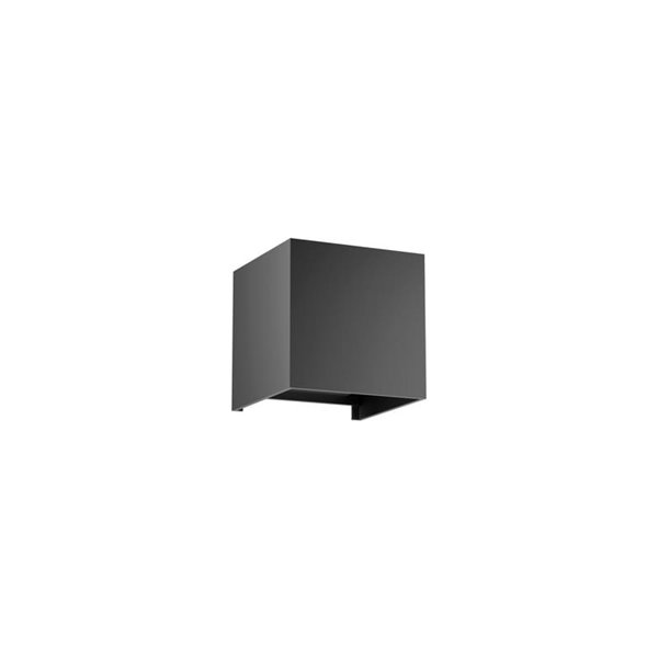 Aplique LED exterior cuadrado DAVOS gris oscuro 12W 3000K 1100Lm