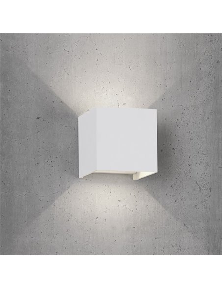 Aplique LED exterior cuadrado DAVOS ARENA arena blanco 12W 3000K 1100Lm