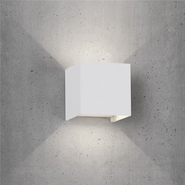 Aplique LED exterior cuadrado DAVOS ARENA arena blanco 12W 3000K 1100Lm