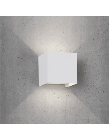 Aplique LED exterior cuadrado DAVOS ARENA arena blanco 12W 3000K 1100Lm