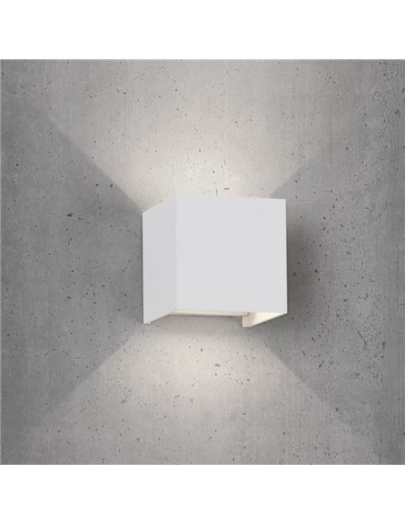 Aplique LED exterior cuadrado DAVOS ARENA arena blanco 12W 3000K 1100Lm