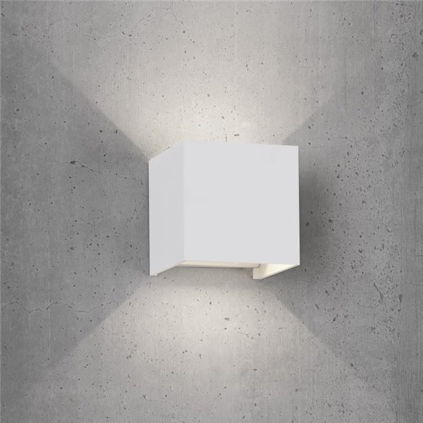 Aplique LED exterior cuadrado DAVOS ARENA arena blanco 12W 3000K 1100Lm