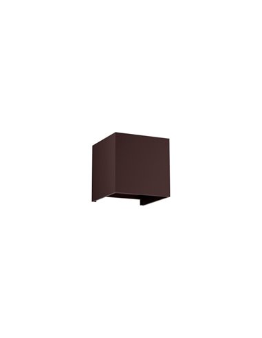 Aplique LED exterior cuadrado DAVOS ARENA corten 12W 3000K 1100Lm