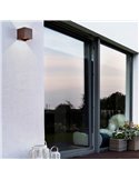 Aplique LED exterior cuadrado DAVOS ARENA corten 12W 3000K 1100Lm