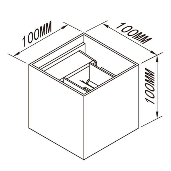 Applique murale extérieure carrée à LED DAVOS ARENA Corten, 12 W, 3 000 K, 1 100 lm