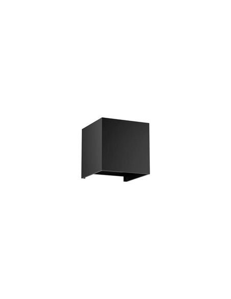 Aplique LED exterior cuadrado DAVOS ARENA negro arena 12W 3000K 1100Lm