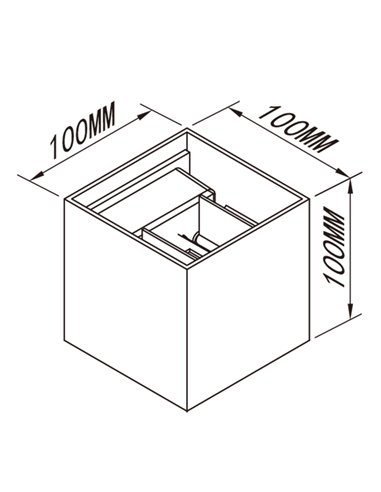 Applique murale extérieure carrée à LED DAVOS ARENA, coloris noir, 12 W, 3000 K, 1100 lm